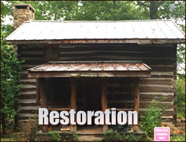 Historic Log Cabin Restoration  Webster, North Carolina