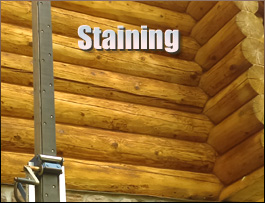  Webster, North Carolina Log Home Staining